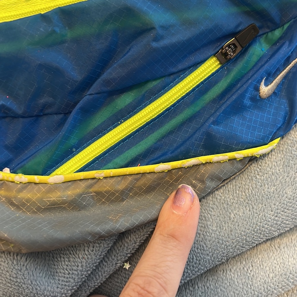 NIKE FANNYPACK BAG BLUE YELLOW GOLDEN STATE PRELOVED VGUC - Picture 3 of 9